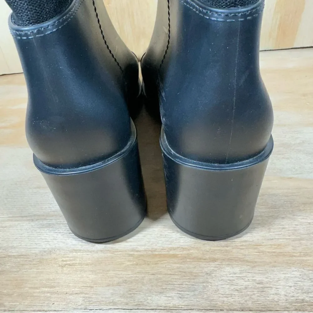 Melissa Black Rubber Rain Boots Women’s Size 8